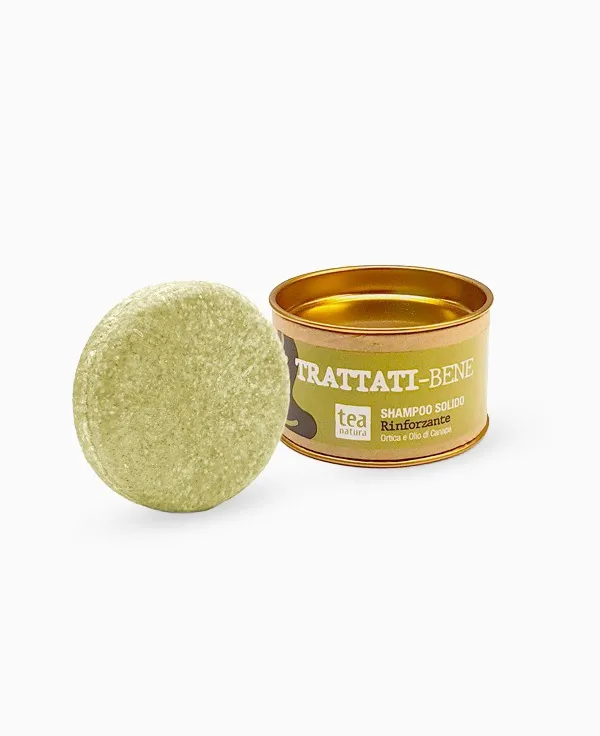 Shampoo solido rinforzante all'ortica e olio di canapa